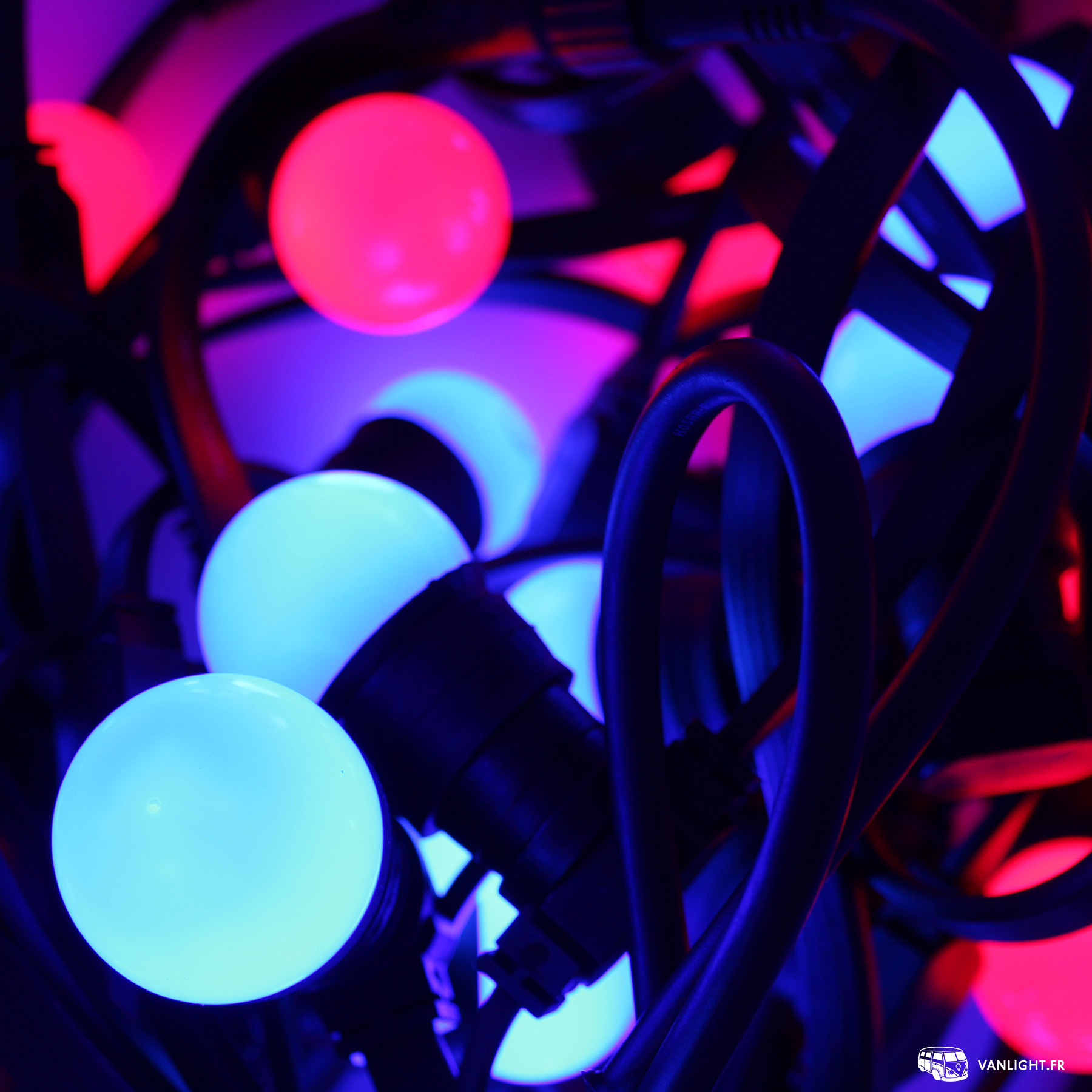Location Guirlande guinguette 10 mètres "ROUGE & BLEU" rouge bleue vanlight 1 633549933