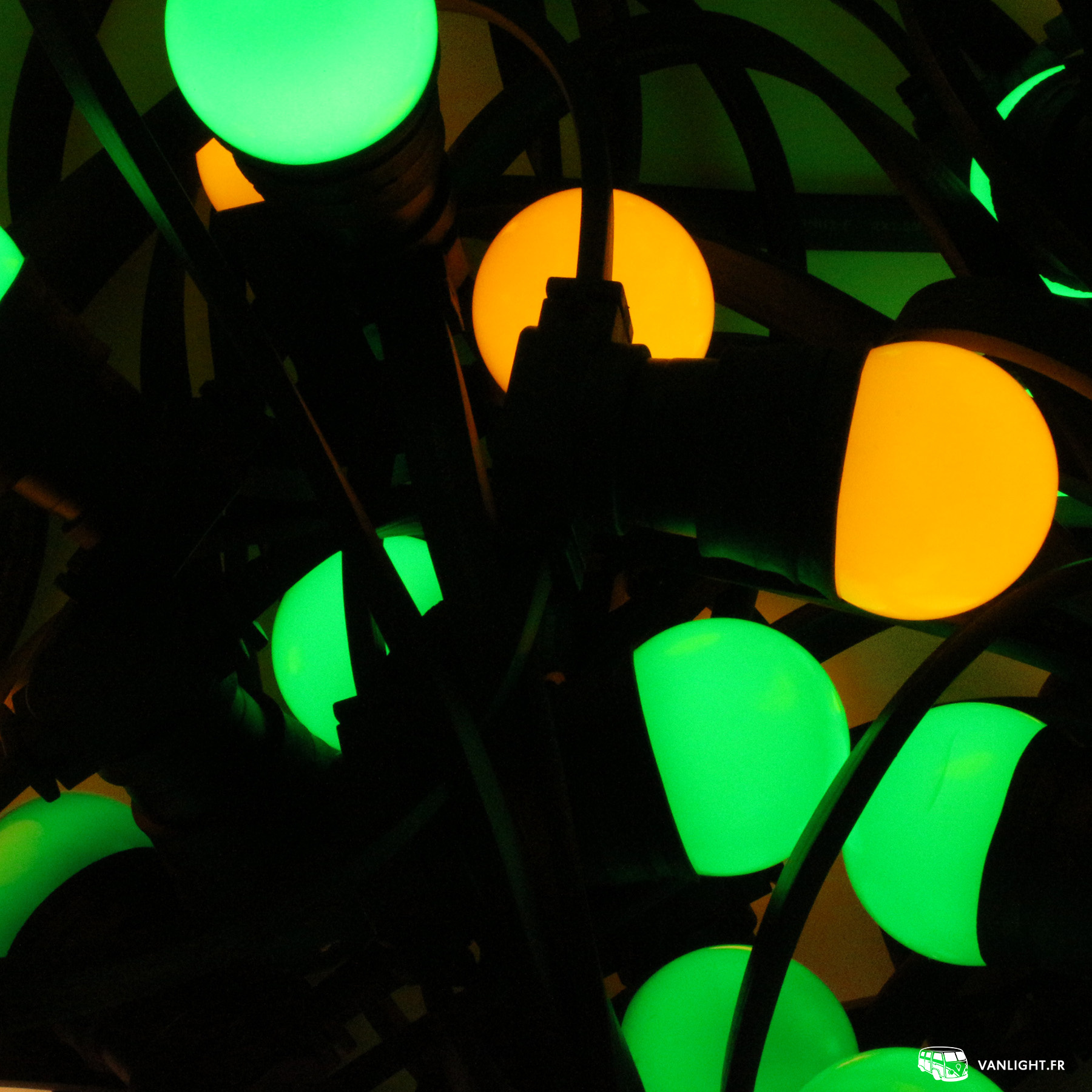 Location Guirlande guinguette 10 mètres "JAUNE & VERT" vert jaune vanlight 2